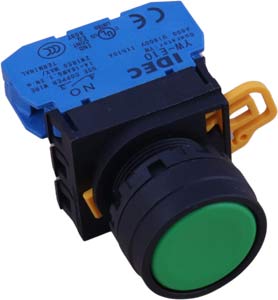 Nút nhấn giữ không đèn IDEC YW1B-A1E10G D22 1NO (Xanh)
