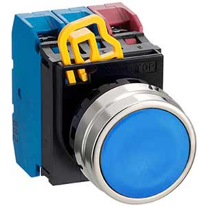 Nút nhấn giữ không đèn IDEC YW4B-A1E02S D22 2NC (Xanh)
