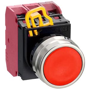 Nút nhấn nhả không đèn IDEC YW4B-M1E03R D22 3NC (Đỏ)