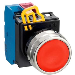Nút nhấn nhả không đèn IDEC YW4B-M1E11R D22 1NO+1NC (Đỏ)