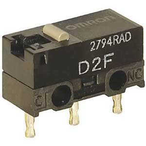 Công tắc hành trình OMRON D2F Pin plunger; SPDT; 3A at 125VAC; 1.47N; 12.7mm; 6.5mm; 5.8mm