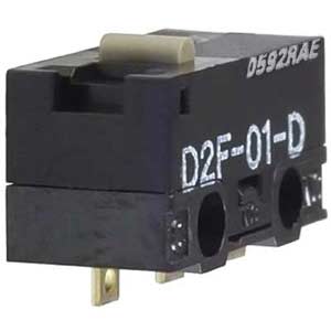 Công tắc hành trình OMRON D2F-01-D Pin plunger; SPDT; 0.1A at 30VDC; 1.47N; 12.7mm; 6.5mm; 5.8mm