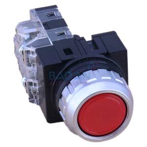 Nút nhấn nhả không đèn HANYOUNG CRF-F25M1R D25 1NO+1NC (Đỏ)