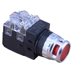 Nút nhấn nhả có đèn HANYOUNG CRX-G25MAR 110-220VAC D25 1NO+1NC (Đỏ)