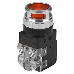 Nút nhấn nhả có đèn HANYOUNG CRX-G30MAR 110-220VAC D30 1NO+1NC (Đỏ)