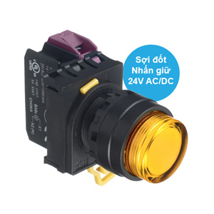 Nút nhấn giữ có đèn IDEC YW1L-A2E01Q7A 24VAC/DC D22 1NC (Hổ phách)