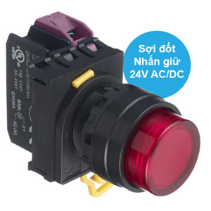 Nút nhấn giữ có đèn IDEC YW1L-A2E01Q7R 24VAC/DC D22 1NC (Đỏ)