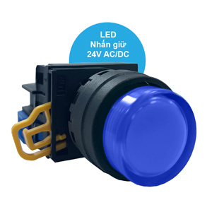 Nút nhấn giữ có đèn IDEC YW1L-A2E10Q4S 24VAC/DC D22 1NO (Xanh)