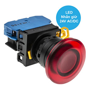 Nút nhấn giữ có đèn IDEC YW1L-A4E10Q4R 24VAC/DC D22 1NO (Đỏ)