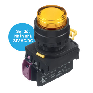 Nút nhấn nhả có đèn IDEC YW1L-M2E01Q7A 24VAC/DC D22 1NC (Hổ phách)