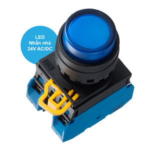 Nút nhấn nhả có đèn IDEC YW1L-M2E20Q4S 24VAC/DC D22 2NO (Xanh)