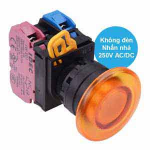 Nút nhấn nhả IDEC YW1L-M4E11Q0A D22 1NO+1NC (Hổ phách)