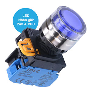 Nút nhấn giữ có đèn IDEC YW4L-AF2E10Q4S 24VAC/DC D22 1NO (Xanh)