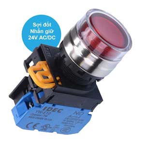 Nút nhấn giữ có đèn IDEC YW4L-AF2E10Q7R 24VAC/DC D22 1NO (Đỏ)