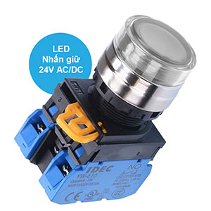 Nút nhấn giữ có đèn IDEC YW4L-AF2E20Q4W 24VAC/DC D22 2NO (Trắng)