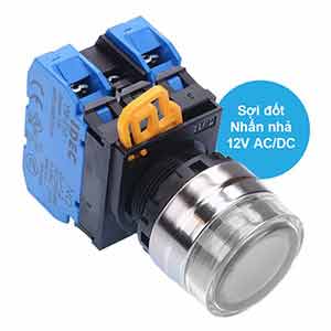 Nút nhấn nhả có đèn IDEC YW4L-MF2E20Q6W 12VAC/DC D22 2NO (Trắng)