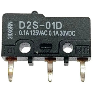 Công tắc hành trình  OMRON D2S-01D BY OMZ Pin plunger; SPDT; 0.1A at 125VAC, 0.1A at 30VDC; 1.47N; 19.8mm; 9.7mm; 6.4mm