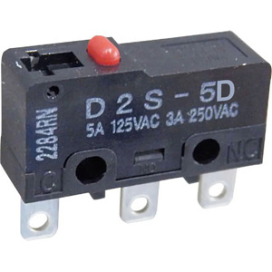 Công tắc hành trình  OMRON D2S-5D CHI BY OMZ Pin plunger; SPDT; 5A at 125VAC; 1.47N; 19.8mm; 9.7mm; 6.4mm