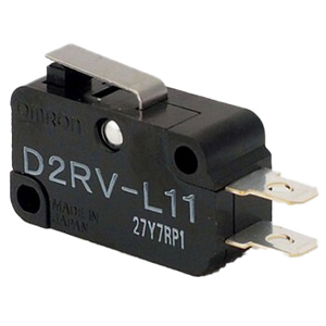 Công tắc hành trình OMRON D2RV-L11 Hinge lever; SPST (1NO); 10W DC; 0.49N; 37.8mm; 15.9mm; 10.3mm
