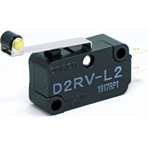 Công tắc hành trình OMRON D2RV-L2 Hinge roller lever; SPST (1NO); 10W DC; 0.49N; 37.8mm; 15.9mm; 10.3mm