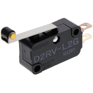 Công tắc hành trình OMRON D2RV-L2G Hinge roller lever; SPST (1NO); 10W DC; 0.98N; 37.8mm; 15.9mm; 10.3mm