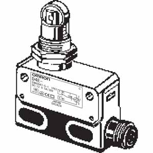 Công tắc hành trình  OMRON D4E-1A21N Roller plunger; SPDT; 5A at 250VAC, 5A at 30VDC; 11.77N; 46mm; 32.9mm; 18mm