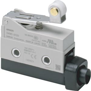 Công tắc hành trình OMRON D4MC-2000 Hinge roller lever; SPDT; 10A at 250VAC, 6A at 30VDC; 1.96N; 55mm; 44.8mm; 21.7mm
