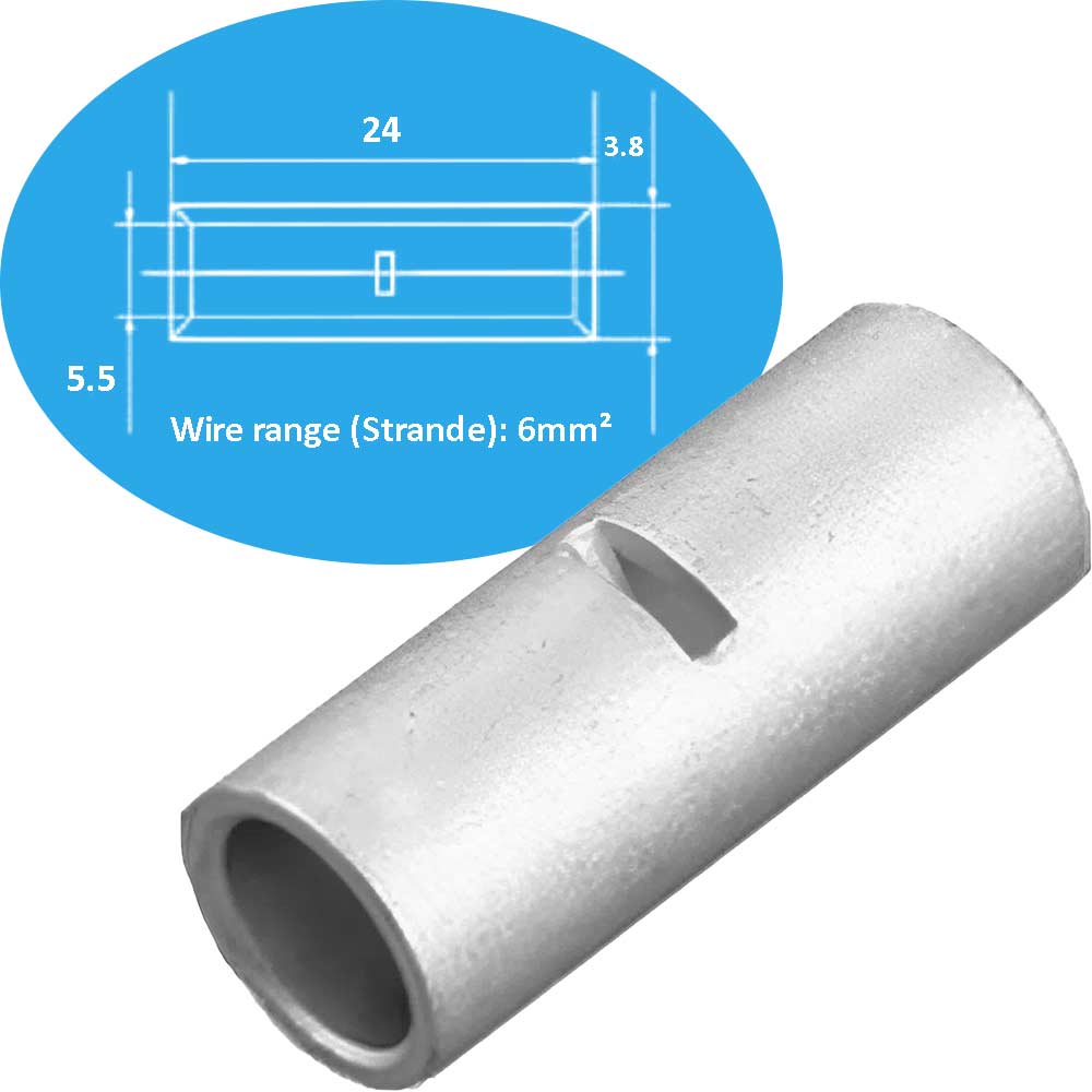 SL6 Đầu cốt đồng nối thẳng MHD   Giá tốt nhất   Giá tốt