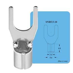 Đầu cốt chĩa không cách điện MHD SNB5.5-10 Dùng cho dây mềm: 4...6mm²; Lớp cách điện: No; Brass, Copper