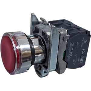 XB4BW34B5 nút nhấn có đèn SCHNEIDER, D22, 1NO+1NC, đỏ