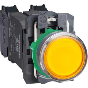 Nút nhấn nhả có đèn SCHNEIDER XB5AW3535 110VAC D22 1NO+1NC (Da cam)