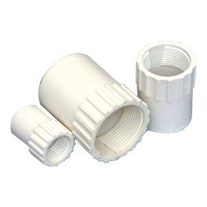 Khớp nối ren SP-SINO E258/25 Kích cỡ : 25mm; PVC (Polyvinyl chloride); Kiểu nối với ống: Push in (A-port) / Threaded (B-port); Ứng dụng: Rigid plastic conduit