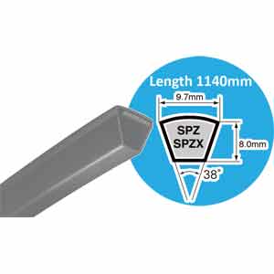 Dây curoa MITSUBOSHI SPZ1140