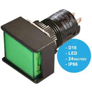 M165-JG-24D đèn led báo hiệu OMRON, 24VAC, 24VDC