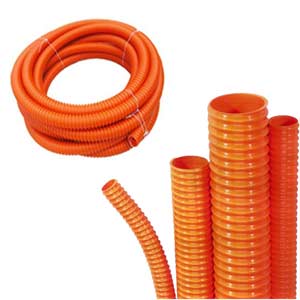 Ống ruột gà chống va đập OSPEN HDPE-OSPEN-65/85-150 Cỡ ống luồn dây điện : 65mm; 150m; Plastic; Orange; Cấu trúc: Corrugated