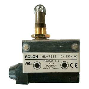 Công tắc hành trình SOLON ML-7311 Roller plunger; SPDT; 10A at 250VAC, 0.4A at 115VDC; 5.88N; 54mm; 42mm; 21mm