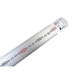 Thước lá thép không gỉ SHINWA 14044 Hệ đo: Metric; 1m; Phân độ trên: 1mm; Phân độ dưới: 0.5mm; Stainless steel