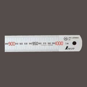 Thước lá thép không gỉ SHINWA 13048 Hệ đo: Metric; 1m; Phân độ trên: 1mm; Phân độ dưới: 0.5mm; Stainless steel