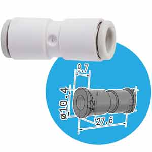 KQ2H06-00A1 Đầu nối hạt bắp thẳng 6mm SMC