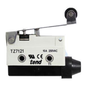 Công tắc hành trình TEND TZ-7121 Hinge roller lever; SPDT; 10A at 250VAC, 8A at 30VDC; 1.77N; 54mm; 21.4mm