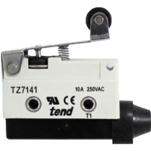 Công tắc hành trình TEND TZ-7141 Hinge roller lever; SPDT; 10A at 250VAC, 8A at 30VDC; 2.35N; 54mm; 21.4mm