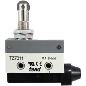 Công tắc hành trình TEND TZ-7311 Roller plunger; SPDT; 10A at 250VAC, 8A at 30VDC; 5.88N; 54mm; 42mm; 21.4mm