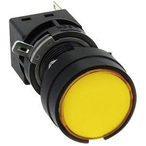Đèn báo D12mm IDEC HA1P-1C04Y Đầu chìm hình tròn; 24VAC, 24VDC; D16; Đèn led; Vàng