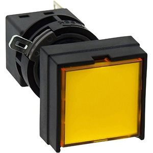 Đèn báo D12mm IDEC HA2P-1C04VY Hình vuông có vỏ bảo vệ 3 cạnh; 24VAC, 24VDC; D16; Đèn led; Vàng
