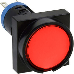 Đèn báo D12mm IDEC HA3P-14R Đầu chìm hình tròn; 24VAC, 24VDC; D16; Đèn led; Đỏ