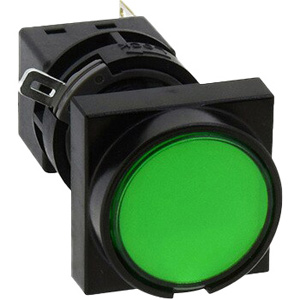 Đèn báo D12mm IDEC HA3P-1C04VG Đầu chìm hình tròn; 24VAC, 24VDC; D16; Đèn led; Màu xanh lá cây