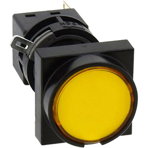 Đèn báo D12mm IDEC HA3P-1C04Y Đầu chìm hình tròn; 24VAC, 24VDC; D16; Đèn led; Vàng