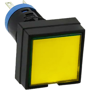 Đèn báo D12mm IDEC HA4P-13Y Hình vuông đầu chìm; 12VAC, 12VDC; D16; Đèn led; Vàng