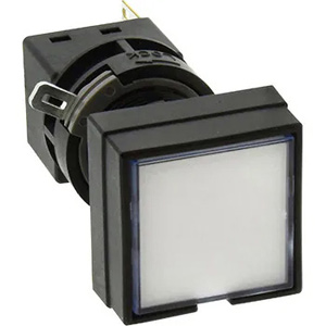 Đèn báo D12mm IDEC HA4P-1C03PW Square flush; 12VAC, 12VDC; D16; Đèn led; Trắng tinh khiết