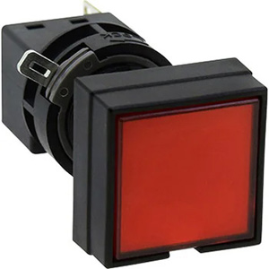 Đèn báo D12mm IDEC HA4P-1C04VR Hình vuông đầu chìm; 24VAC, 24VDC; D16; Đèn led; Đỏ